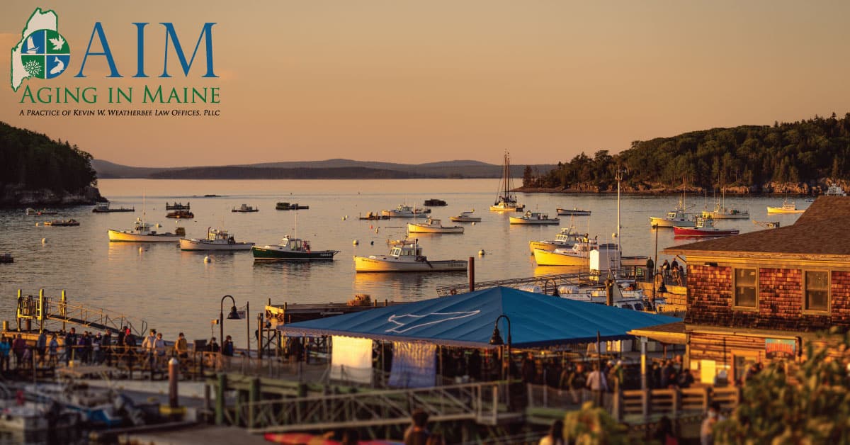 Working waterfront in Maine during summer, representing family-owned businesses and business succession planning.