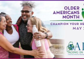 Older adults celebrating Older Americans Month in Maine with Champion Your Health message